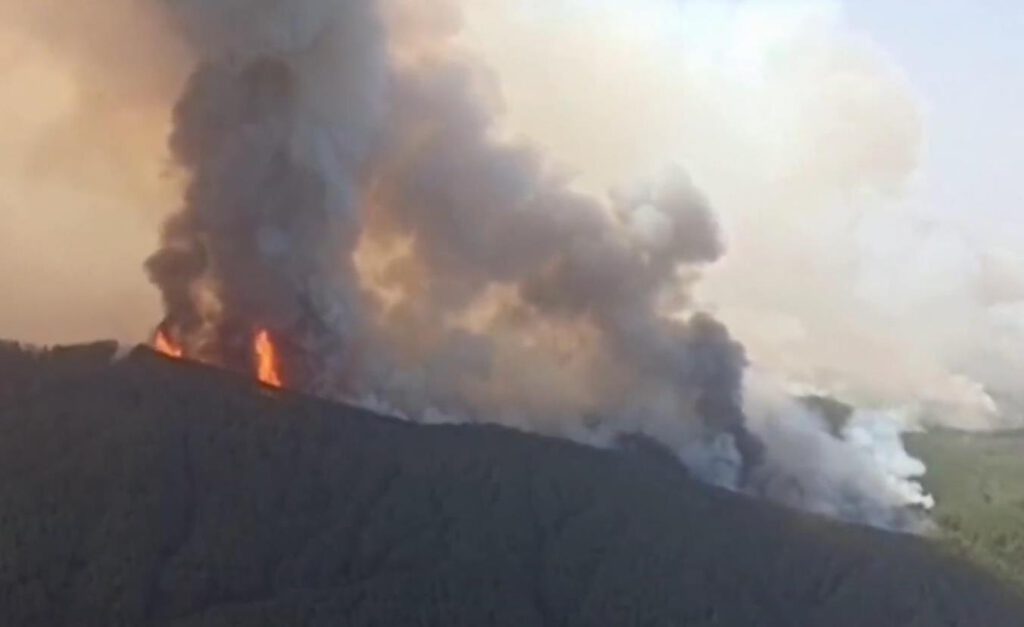 Waldbrand am Teide auf Teneriffa. &copy; Spanischer Zivilschutz