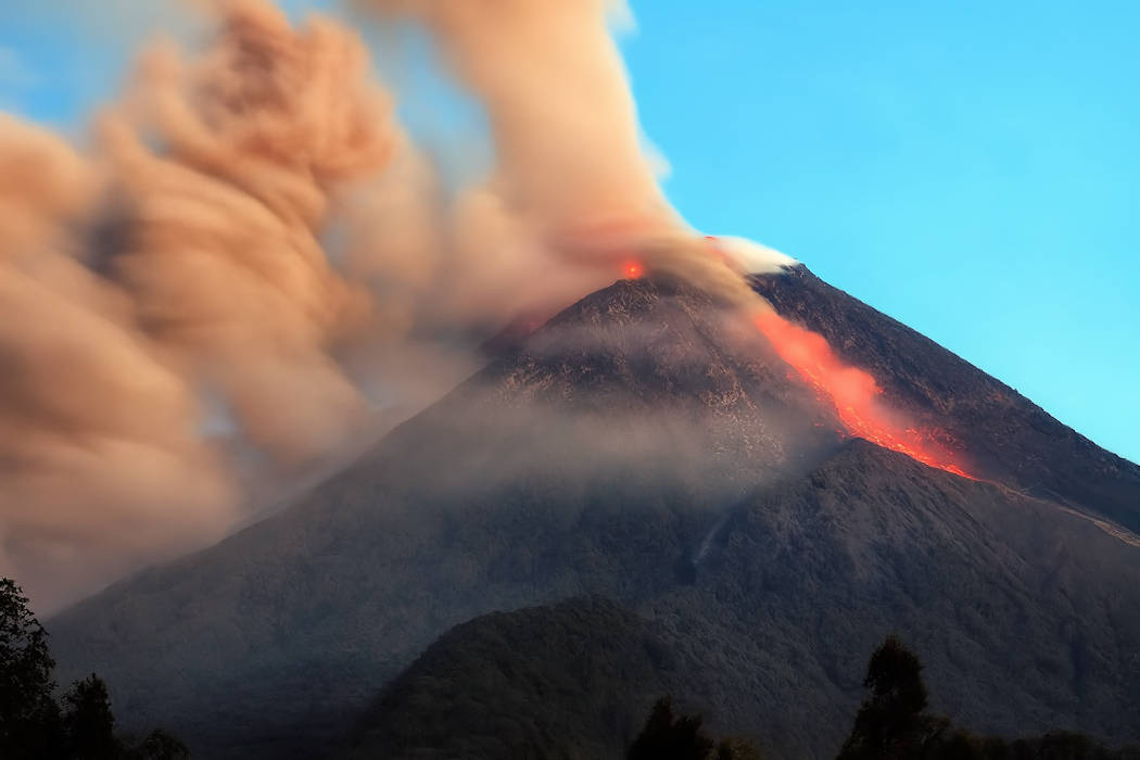 Pyroklastischer Strom am Merapi